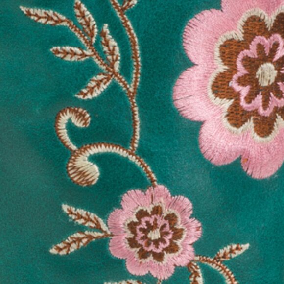 TANNER MARK Made In Mexico Leather Floral Blunt Toe Western Boots - Picture 4 of 4